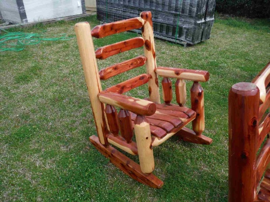 Cedar Log Rocker