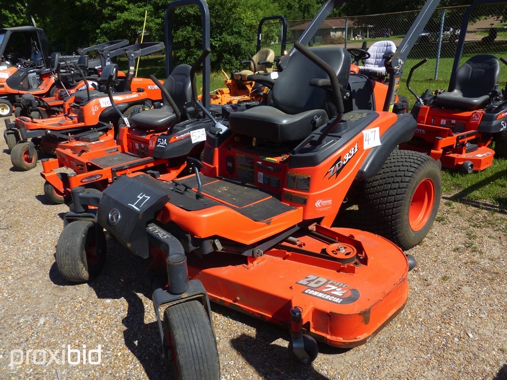 Kubota 72 inch zero turn sale
