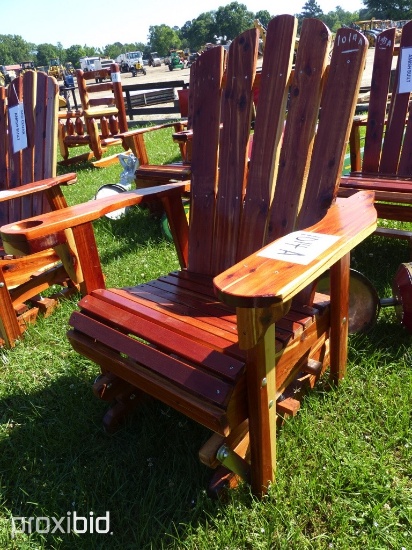 Amish-built Cedar Glider Rocker