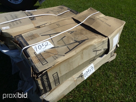 (4) Lifetime Folding Metal Seats w/ Plastic Seat & Back