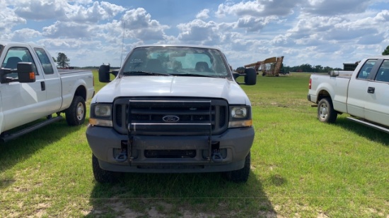 2004 FORD F250 EXTENDED CAB PICK-UP M7WD, WHITE  VIN: 1FTNX21L84ED28846 ALP