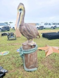 PELICAN ON PIER POST