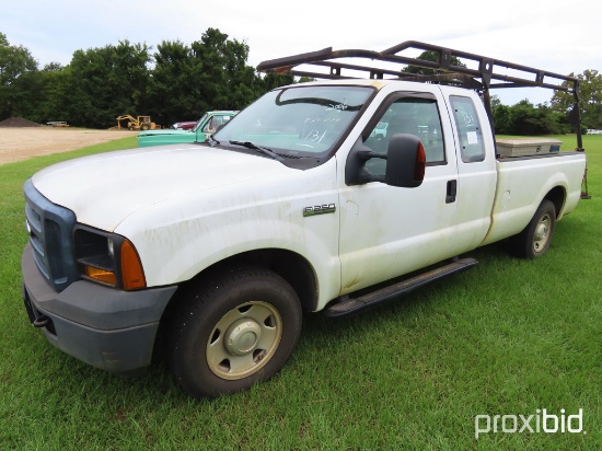 2006 Ford F250 Pickup, s/n 1FTSX20566ED70327 (Title Delay): Ext. Cab, Auto,