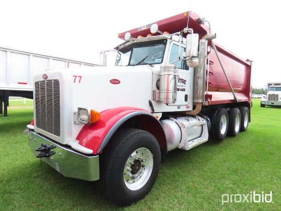 2015 Peterbilt 367 Tri-axle Dump Truck, s/n 2NPTX4TX0FM258340 (Title Delay)