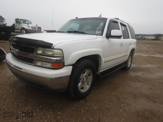 2004 Chevy Tahoe, s/n 1GNEC13ZX4R249587: 4-door, Cluster Replaced - Unknown