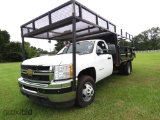 2014 Chevy 3500HD Flatbed Truck, s/n 1GB3CZCGXEF144083: Vortec 6.0L Eng., A