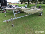 1999 Lowes 14' Flat Bottom Boat, s/n 0MCL1609K899 w/ Trailer (No Title - Bi