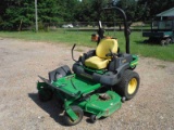 John Deere 757 Z-trak Zero-turn Mower, s/n TC0757B040109: 25hp JD V-Twin Ga