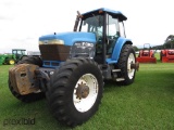 Ford 8670 MFWD Tractor, s/n D401758: Encl. Cab, Rear Duals, Eng. Runs, Has