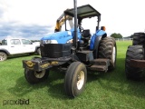 2005 New Holland TB100 Tractor, s/n B60603M: 2wd, Side Boom Mower, Meter Sh