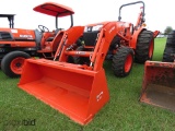 Kubota L4701HST MFWD Tractor, s/n 66232: Front Loader, Backhoe Attachment,