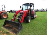 2020 Massey Ferguson 1735 MFWD HST Tractor, s/n KJN74030: Cab, FL2611 Loade