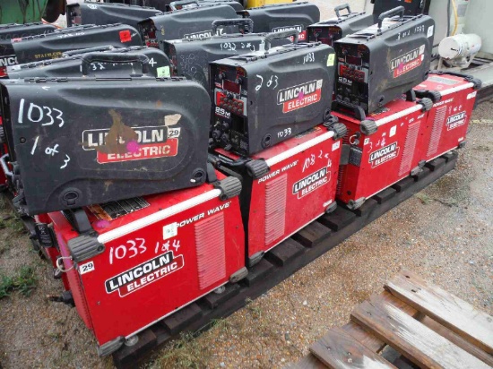 Lot of (4) Lincoln Power/Wave S350 Welders and (3) Lincoln LN25 Power Feed