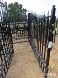 Unused 2021 Greatbear 20' Bi-parting Wrought Iron Gate: Deer Artwork