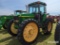 John Deere 7410 MFWD Tractor, s/n RW7410H001260: Hi Crop, Encl. Cab, 4 Hyd