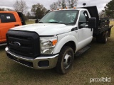 2013 Ford F350 Flatbed Truck, s/n 1FDRF3G63DEB69726: 6.2L Gas Eng., Auto, 2