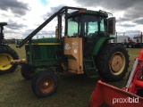 John Deere 7210 Tractor, s/n 5666: 2wd, C/A, Power Quad, Tiger Side Boom Mo
