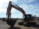 2016 Case CX250D Excavator, s/n NGS7M1212: Encl. Cab, Hyd. Thumb, Extra Cla