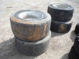 (4) 445-50R22 Tires and Alum. Rims