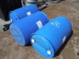 (3) 55-gallon Plastic Drums