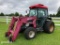 TYM T603 MFWD Tractor, s/n D0100450: Encl. Cab, Loader, No Bkt., Meter Show