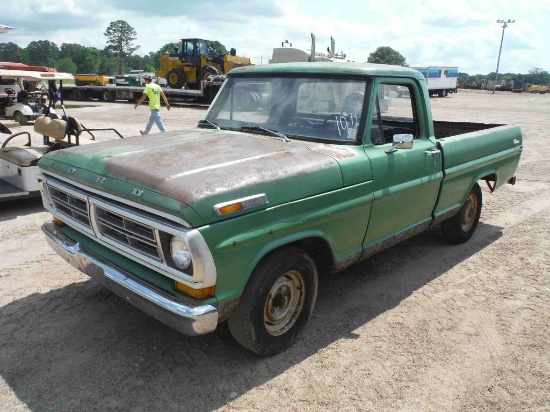 1972 Ford F150 Pickup, s/n F10ALM40118: 300 6-cyl. Eng., 3-sp on Column