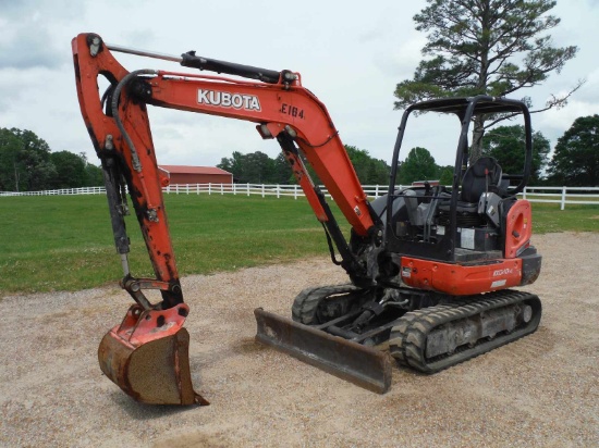 2018 Kubota KX040-4 Mini Excavator, s/n 29853: Canopy, Blade, Meter Shows 3