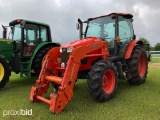 Kubota M110GXDTC MFWD Tractor, s/n 50214: Encl. Cab, Kubota LA1954 Loader,