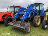 New Holland T4.75 MFWD Tractor, s/n ZBAE01296: Encl. Cab, 655TL Loader w/ B
