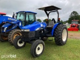 New Holland TT75A Tractor, s/n 156521: 2wd, Rollbar Canopy