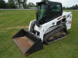 2018 Bobcat T450 Skid Steer, s/n AUVP15033: C/A, Rubber Tracks, Meter Shows