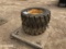 Pallet of (2) 8-lug Rims & 12-16.5 Foam-filled Tires