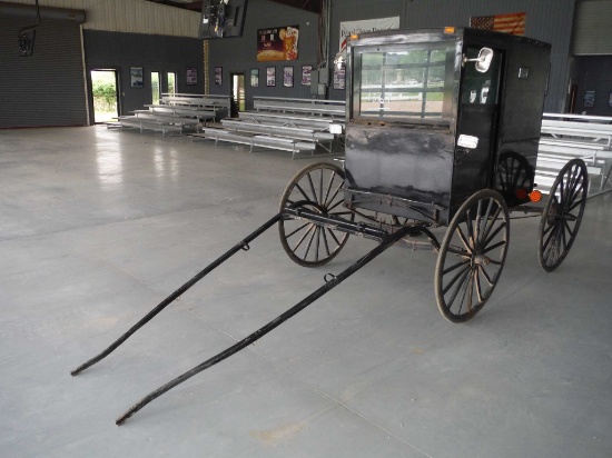1-horse Buggy: Enclosed Cab, Brakes, Wired for Lights, Covered Seats & Dash