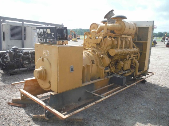 750KV Onan Generator, s/n 10377: Mitsubishi 12-valve Diesel Eng., Analog Co