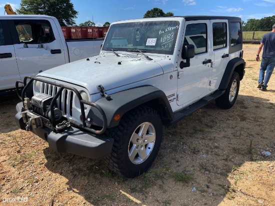 2013 Jeep Wrangler Sport Unlimited 4WD, s/n 1C4HJWDGXDL706763 (Inoperable):