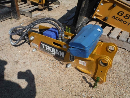 Trojan TH35 Hydraulic Hammer, s/n 21697 w/ 2 Bits