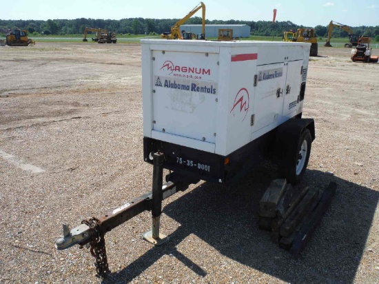 Magnum MMG35 28KW Generator, s/n 043423: Trailer-mounted (No Title), 3-phas