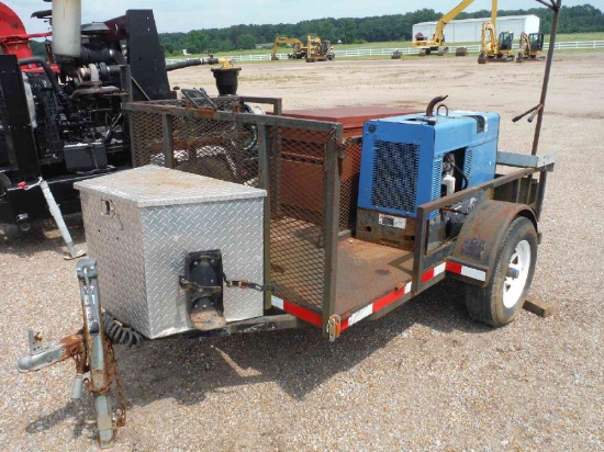 Trailer-mounted Miller Welder, s/n LB069194 w/ Job Box (No Title for Traile