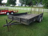 Shopbuilt 16' Trailer (No Title - Bill of Sale Only): T/A, Tailgate Ramp
