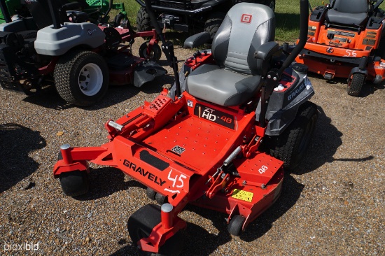 Gravely ZTHD-48 Zero-turn Mower, s/n 000469: 48", Meter Shows 1014 hrs