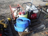 Pallet of (2) Water Pumps w/ Fittings and Hoses (Flood Damaged)