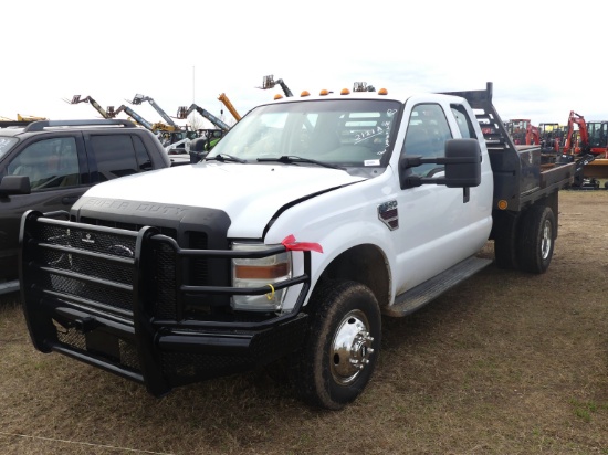 2008 Ford F350 Flatbed Truck, s/n 1FDWX37R98EB04976: Odometer Shows 181K mi