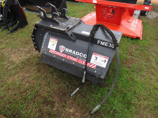Bradco FME30 Flail Mower Attachment, s/n 1827300, JD Quick Attach, for Exca