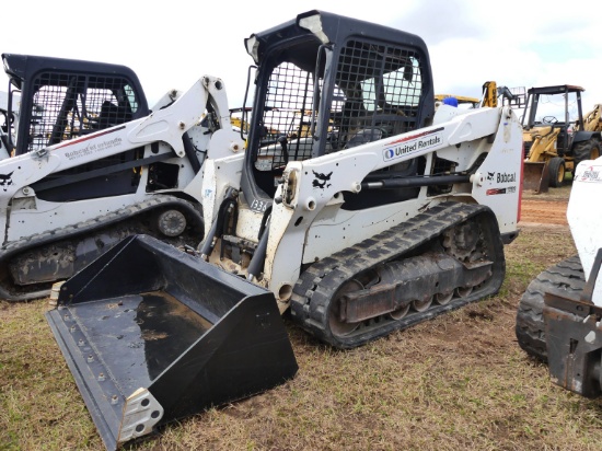 2016 Bobcat T550 Skid Steer, s/n AJZV16109: Rubber Tracks, Meter Shows 1496