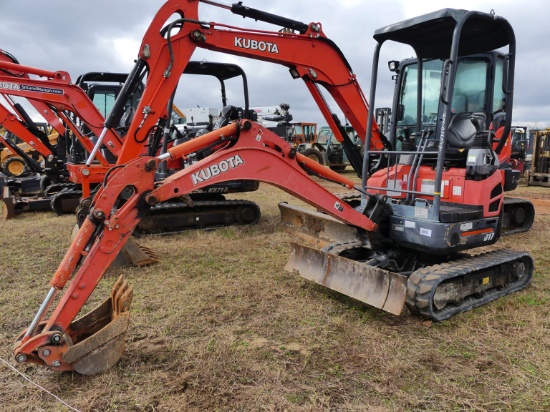 2016 Kubota U17 Mini Excavator, s/n 42047: Blade, Bkt., Meter Shows 1328 hr