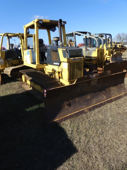 2005 Komatsu D37PX-21 Dozer, s/n 5557: Canopy, 6-way Blade, Meter Shows 168