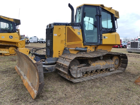 2014 John Deere 650K LGP Dozer, s/n 1T0650KXLDE254537: C/A, 6-way Blade, 96