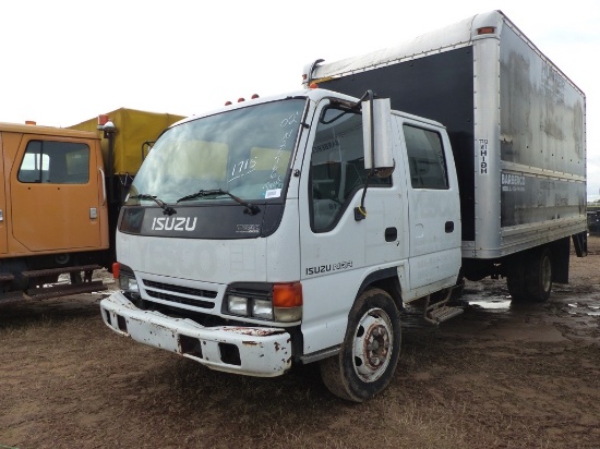 2002 Isuzu Box Truck, s/n JALE5J14427902254 (Title Delay): Odometer Shows 2
