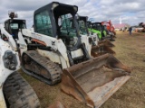 2014 Bobcat T550 Skid Steer, s/n AJZV11084: Rubber Tracks, 68in. Bkt., Mete