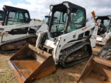 2019 Bobcat T450 Skid Steer, s/n AUVP16208: Rubber Tracks, GP Bkt., Meter S